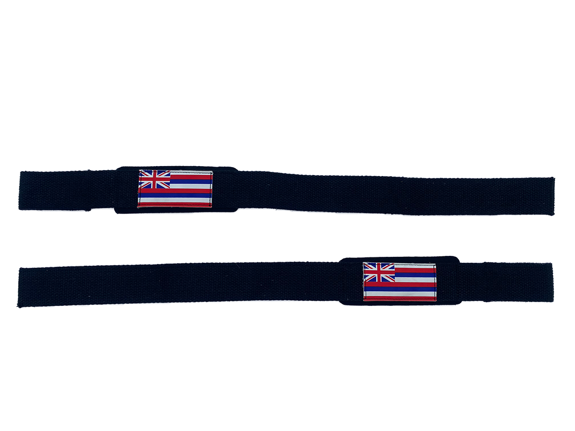 Hawaii flag with black straps