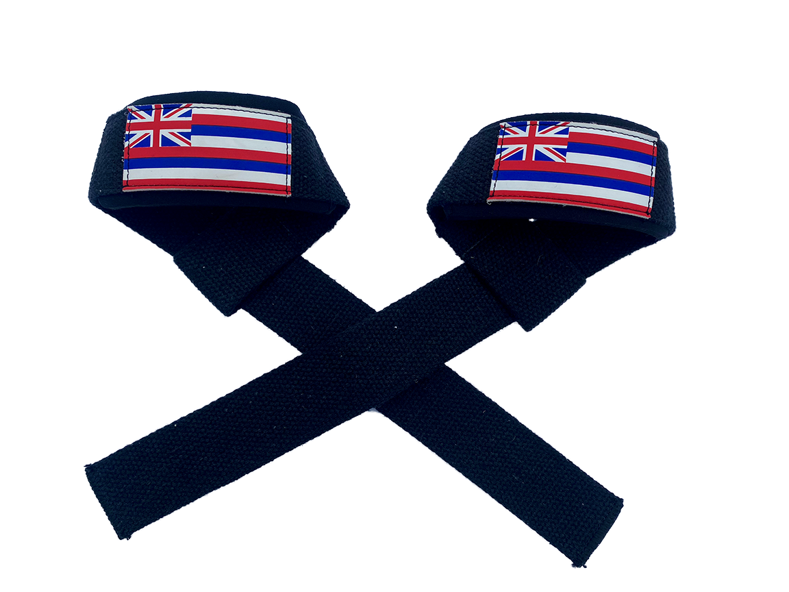 Hawaii flag with black straps