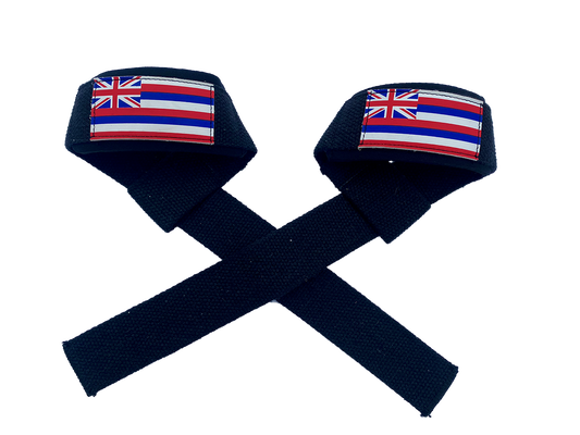 Hawaii flag with black straps