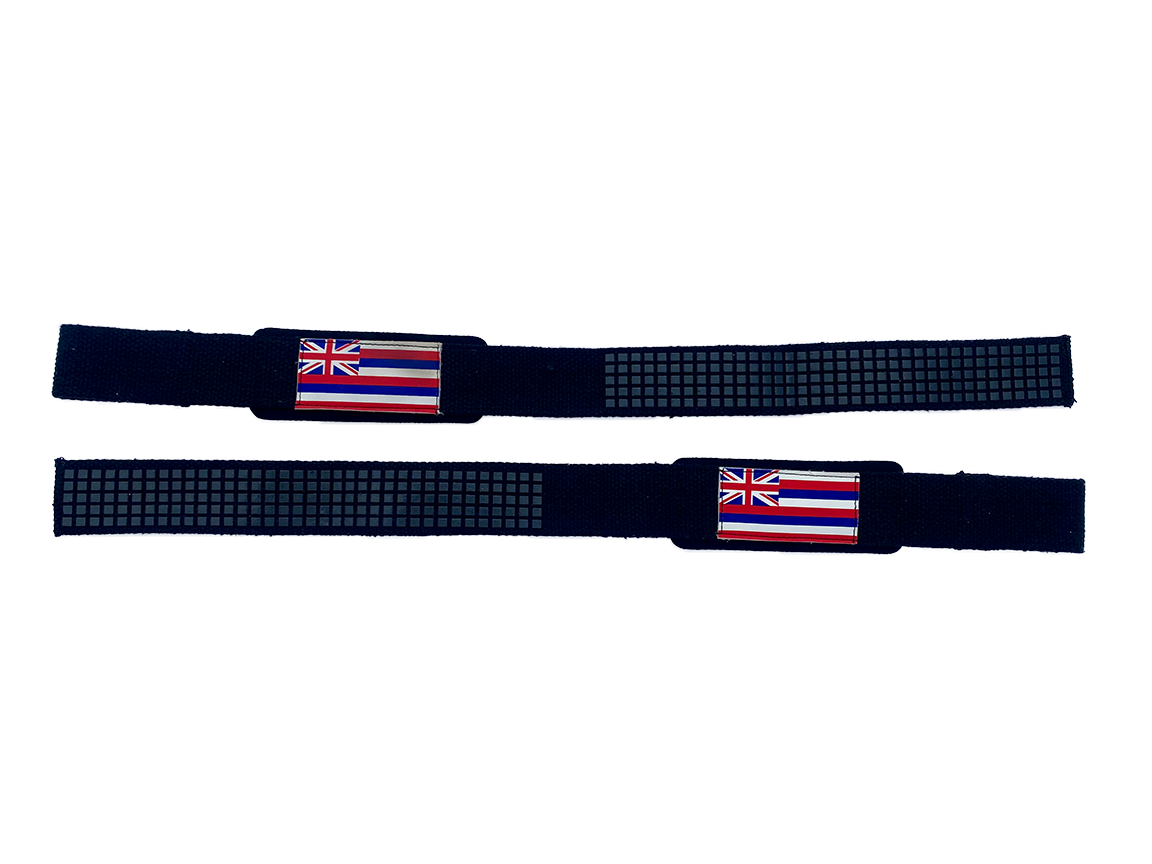 Hawaii flag with black straps and silicon grip